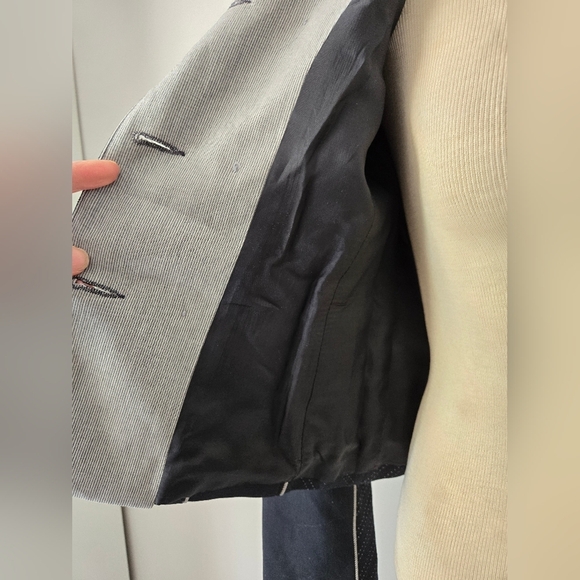 Tristan & Iseut Military Style Navy Blazer/Jacket. Size 2 - Picture 8 of 13